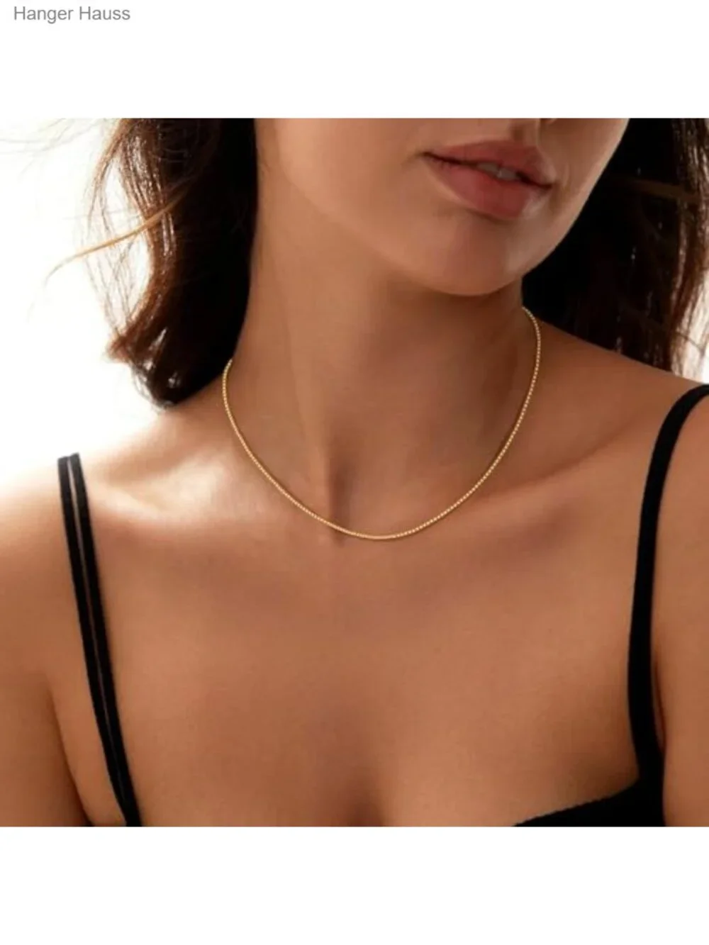 18K Gold Plated 925 Sterling Silver 1mm Box Chain Necklace 18